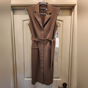 Calvin Klein Sleeveless Belted Dress NWT